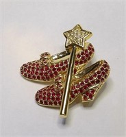 Wizard of Oz Dorothy's Red Ruby Slippers Brooch