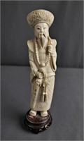 Oriental Chinese Carved Ivory Bone Figurine