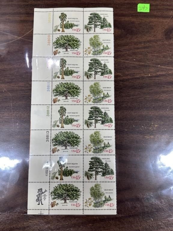 QTY 16 STAMPS TREES