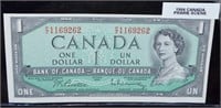 1954 Canada Prairie Scene One Dollar Bill