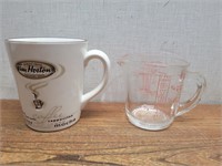 TIM HORTONs Mug + PYREX 1 Cup Glass Measuring Cup
