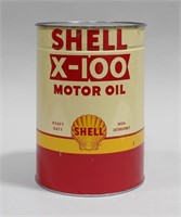 SHELL X-100 MOTOR OIL CAN