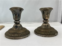 2 Sterling Candlesticks weighted- Frank M.