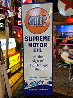 42 x 14” Gulf Supreme Metal Embossed Sign