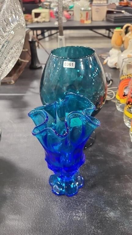 MCM FENTON ART GLASS & BLUE ART GLASS