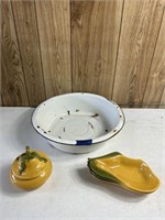 Lemon Dish Set and Wash pan