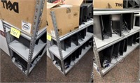 LARGE LOT OF DELL 17" MONITORS AND SHELVES