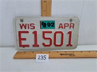 Wisconsin Motorcycle License Plate