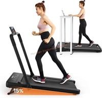 Treadmill with 15% Auto Incline, 2 in 1 Foldable