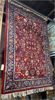 5' 4" x 8' Red & Blue Oriental Style Rug.