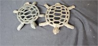 Darling pair of turtle trivettes