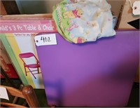 Child's Card Table, Chairs, Cover