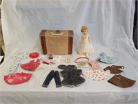 1950s 10" Fashion Doll with Case and Clothes