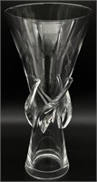 Steuben Crystal Signed Rose Vase
