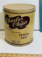Vintage Musser’s Charles Chips Tin