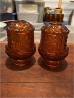 Pair of fairy lamps amber