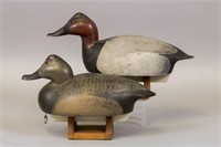 Edward De Navarre Pair of Canvasback Duck Decoys,