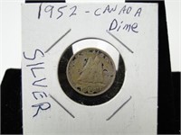1952 Silver Canadian Dime