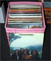 LP Records Milk Crate Lot 70-80S Assortment