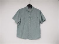 Hurley Men's LG Short Sleeve Button Up Shirt, Blue