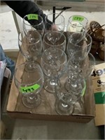 10 glass water goblets