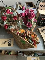 Floral, decor baskets