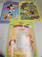 3 Various Sticker Fun Books