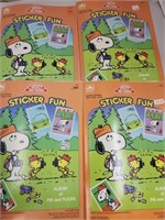 4 Snoopy Sticker Fun 1987 Unused