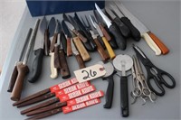knives, pizza cutter, scissors