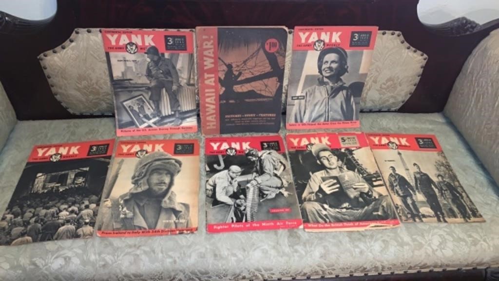 7 Copies of "Yank" Magazine - WWII era