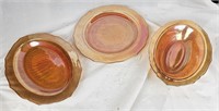 Carnival Glass Serving Plates