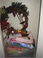 Christmas Wreath W/ Candler Holders- Gift Bags