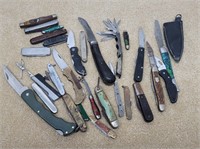 Collection of Pocket Knives, Vintage, Slim,