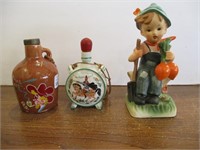 Bottle, Jug, Boy Figurine