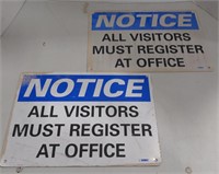 (AB) Pair of Notice signs *times the quantity