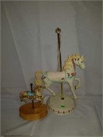 Estate Lot of two Carousel Horses