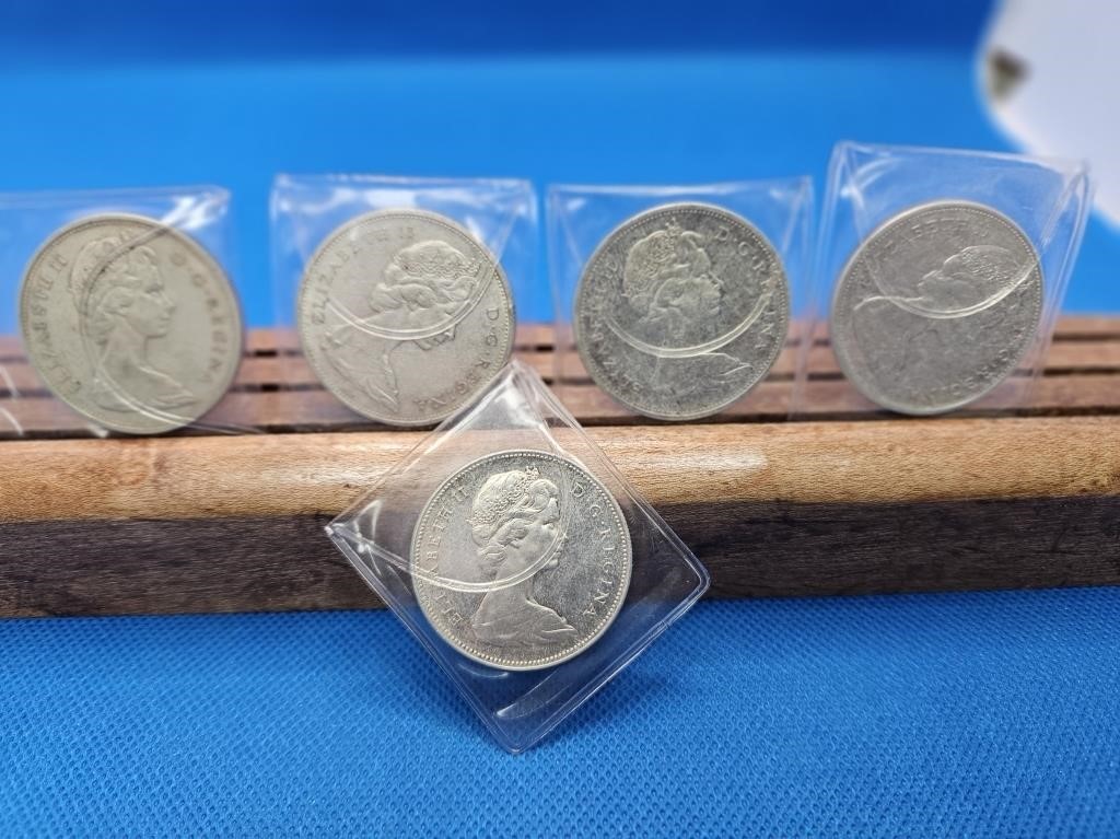 5-1965 SILVER DOLLARS IN AU-UNC CONDITION