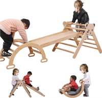 Pikler Triangle Climber with Ramp Slide