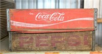 Wooden Coca-Cola Crate and a Wooden Pepsi Crate