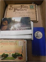 Three very old folding postcard souvenir dated