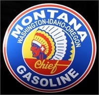 Montana Chief Gasoline Advertising Sign