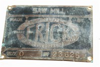 Frick Saw Mill Brass Plate, Tote w/ Lid