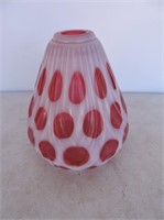 Cranberry Overlay Vase 5 1/2"T