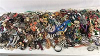 HUGE Lot of Costume Jewelry & Watches 125 Lbs.
