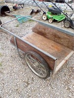 Wooden lawn cart