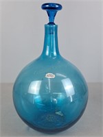 Large Blenko Art Glass Decanter And Stopper 16"