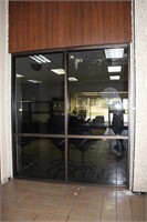 4 panel tinted glass windows 8' w x 8' H approx.
