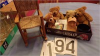 Stuffed Bears & Small Rocking Chair