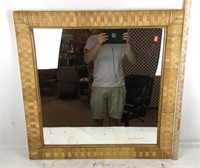 Large Wicker Framed Mirror
