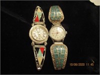 Enameled Collizeno & Timex Turquoise Inlay Watches